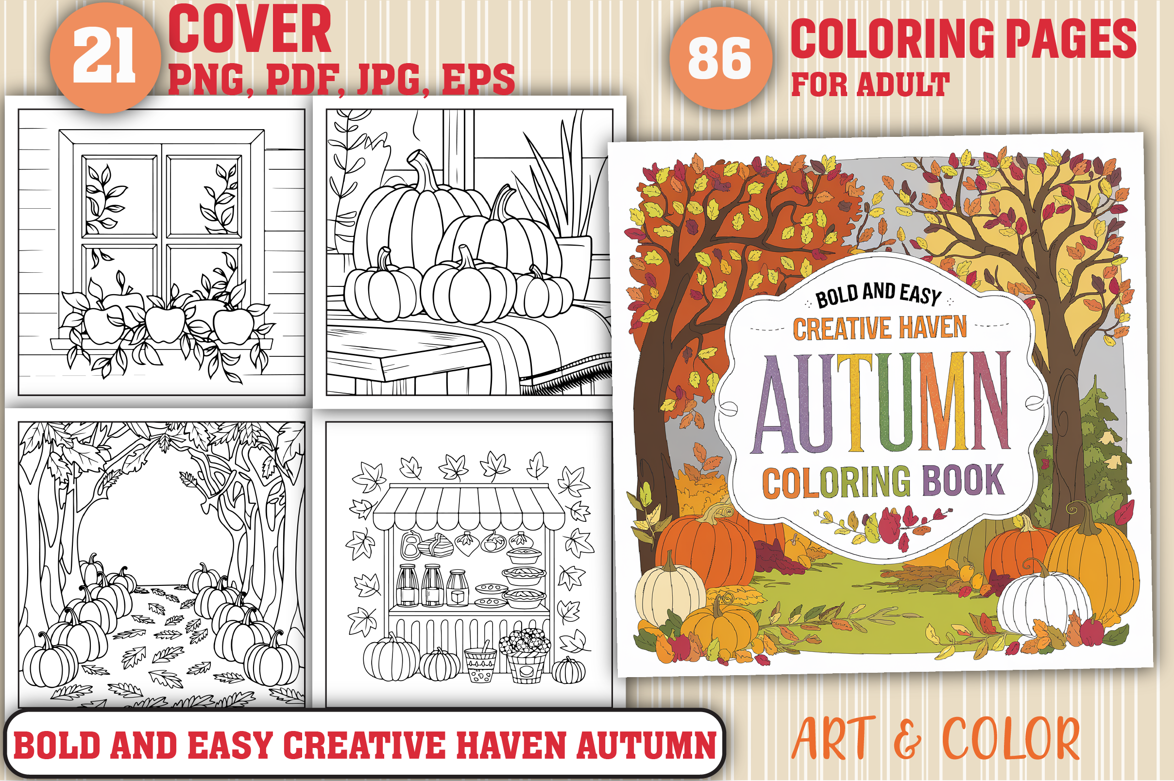 Bold & Easy Creative Autumn Color Pages