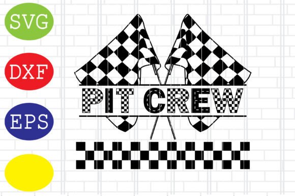 Checkered Flag Svg, Pit Crew Svg Gráfico Artesanato Por DigitalSvgFiles