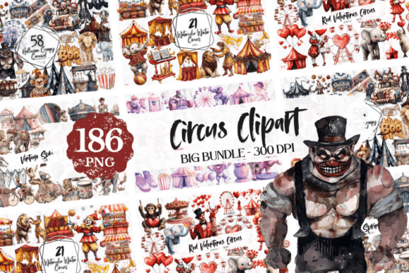 Circus Clipart Big Bundle Graphic by Markicha Art · Creative Fabrica