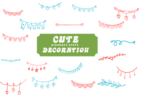 Cute Decoration Font Fuentes Dingbats Fuente Por Suphitchaya