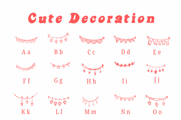 Cute Decoration Font Font - Preview 1