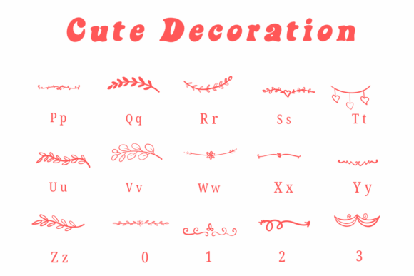 Cute Decoration Font Font - Preview 2