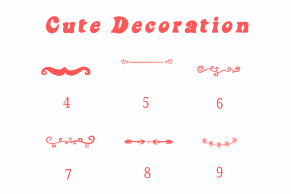 Cute Decoration Font Font - Preview 3