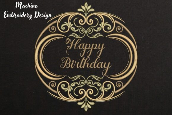 Floral Monogram Frame on Black