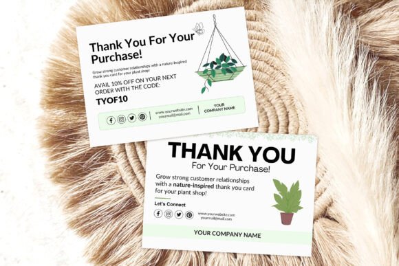 Free Plant Business Thank You Card Graphics