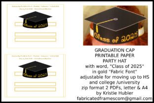 Graduation Black Cap Gold Class of 2025 Graphic by fabricatedframescom ...