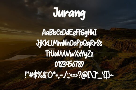 Jurang Font PNG with transparent background - Preview 1