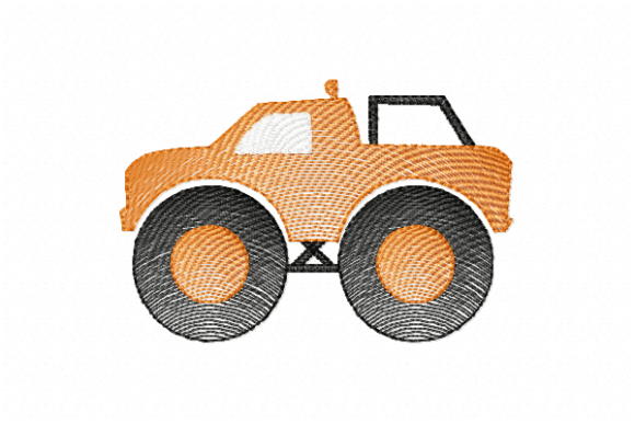 Monster Truck Embroidery Design