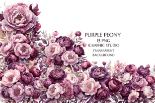 Peony Clipart, Flowers Clipart Graphic by Igraphic Studio · Creative ...