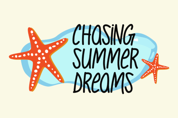 Shining Summer Font PNG with transparent background - Preview 1