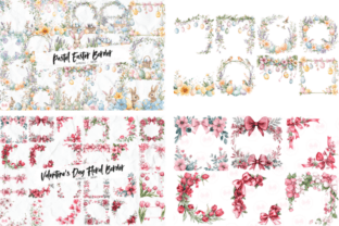 Spring Border Clipart Big Bundle Graphic by Markicha Art · Creative Fabrica