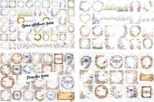 Spring Border Clipart Big Bundle Graphic by Markicha Art · Creative Fabrica
