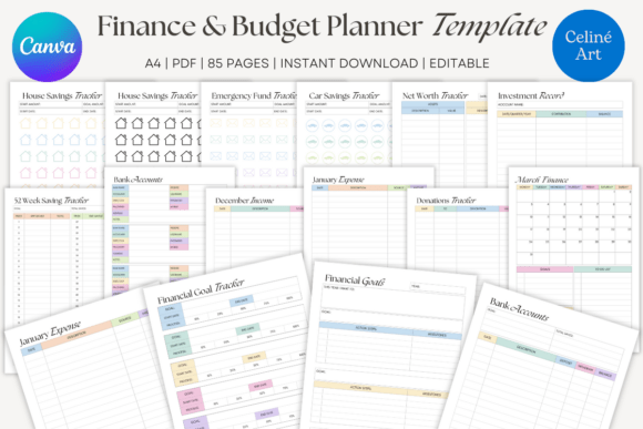 Finance & Budget Planner Canva Template