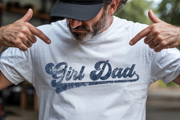 Girl Dad Father’s Day SVG, Dad Gift Idea Graphic T-shirt Designs By DADDY COOL