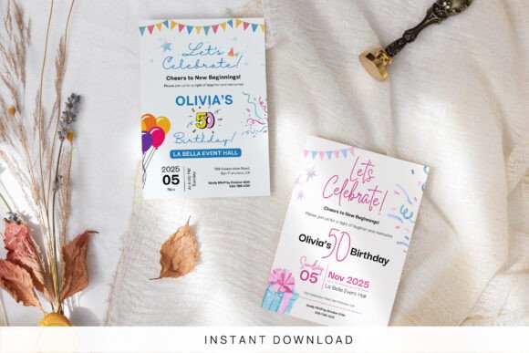 Let's Celebrate Invitation Template
