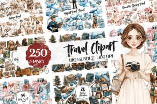 Travel Clipart Big Bundle Graphic by Markicha Art · Creative Fabrica