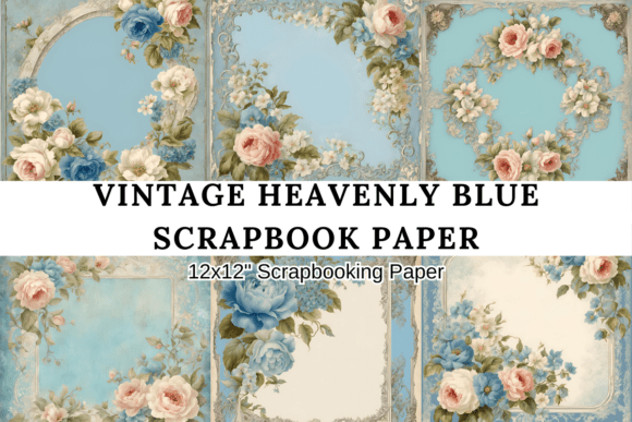 Vintage Victorian Heavenly Blue Graphic by Jacky Studio · Creative Fabrica