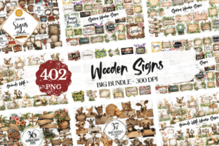 Wooden Signs Clipart Big Bundle Graphic by Markicha Art · Creative Fabrica