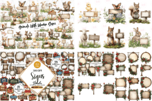 Wooden Signs Clipart Big Bundle Graphic by Markicha Art · Creative Fabrica