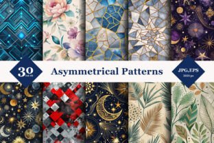 Asymmetrical Style Seamless Patterns 03 Graphic by TriDraw · Creative ...