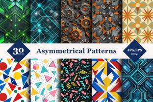 Asymmetrical Style Seamless Patterns 04 Graphic by TriDraw · Creative ...