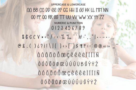 Cute Birthday Font PNG with transparent background - Preview 6