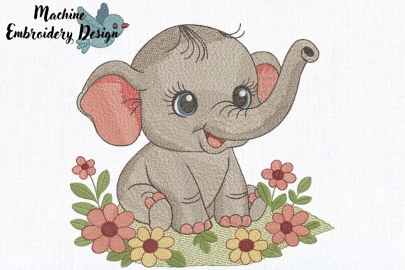 Cute Cartoon Baby Elephant