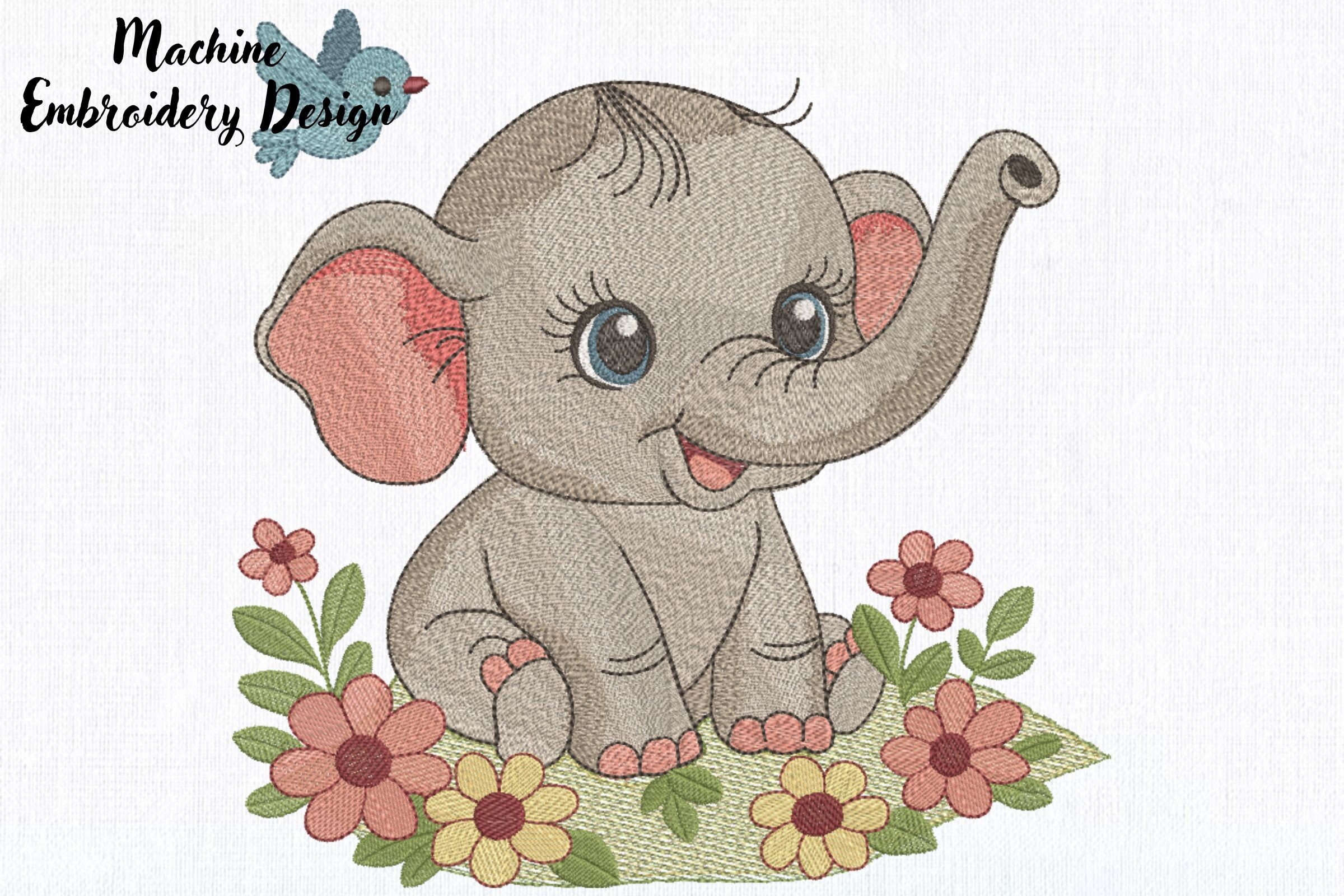 Cute Cartoon Baby Elephant