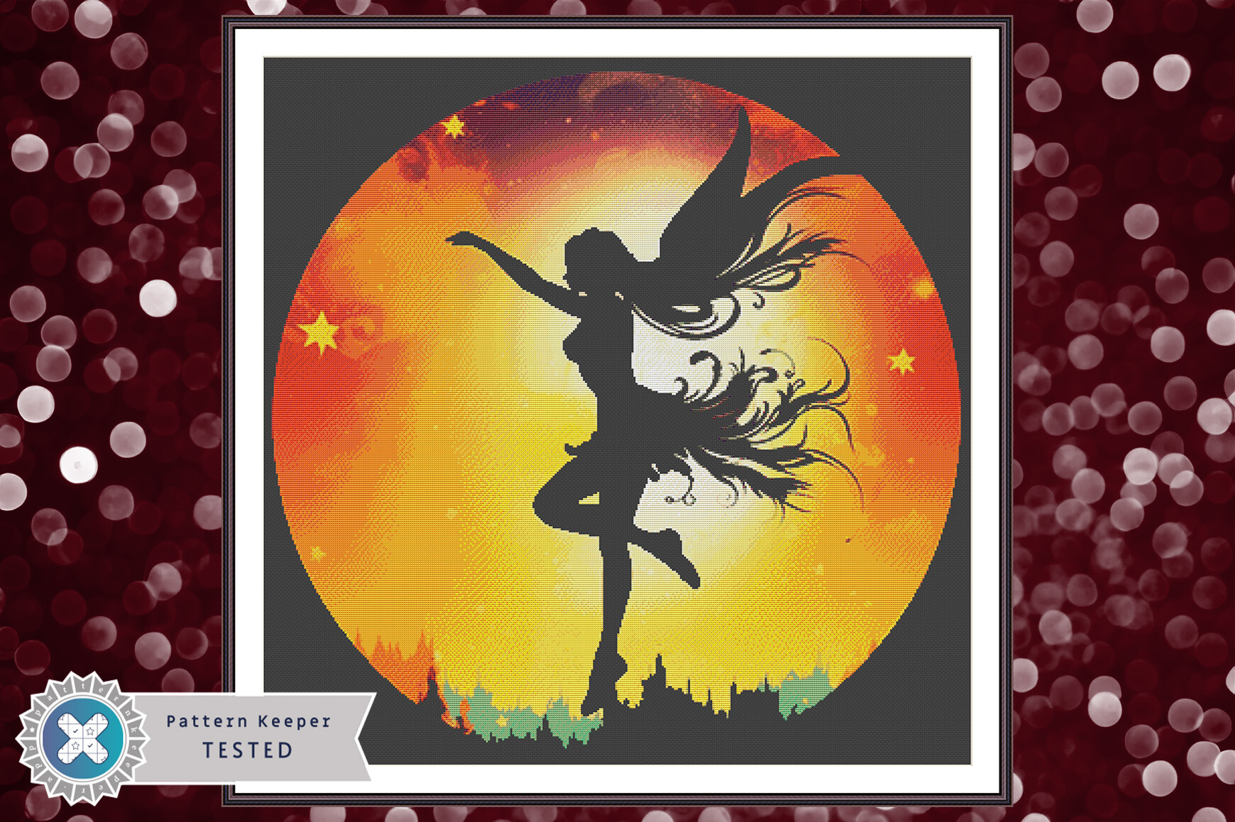 Dancing Fairy Cross Stitch Pattern PDF