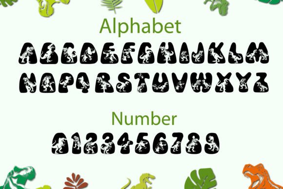 Dinosaur Alphabet Font - Preview 1