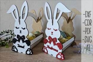 Easter Bunny Basket SVG Laser Cut File | · Creative Fabrica