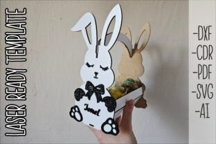 Easter Bunny Basket SVG Laser Cut File | · Creative Fabrica