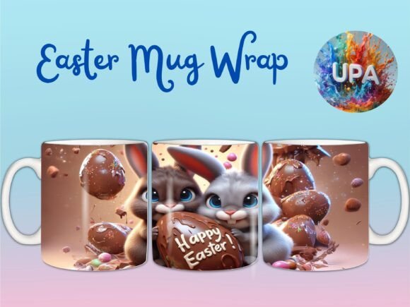 Easter Mug Wrap Graphics