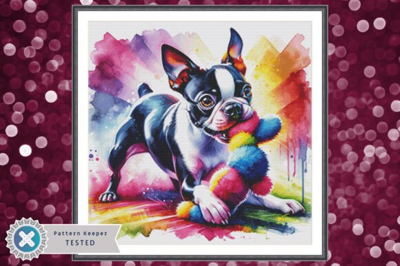 French Bulldog Cross Stitch Pattern PDF