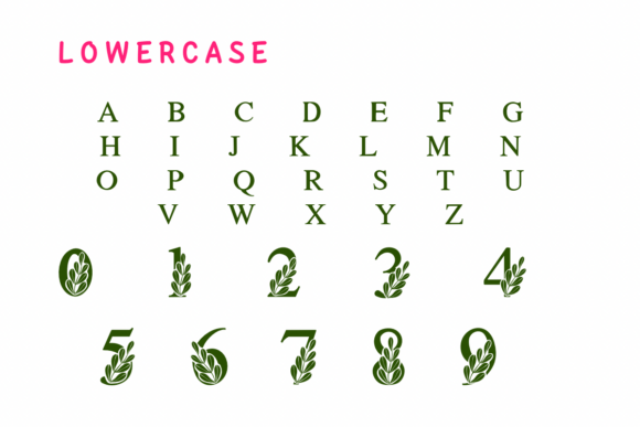 Love Leaf Font PNG with transparent background - Preview 2