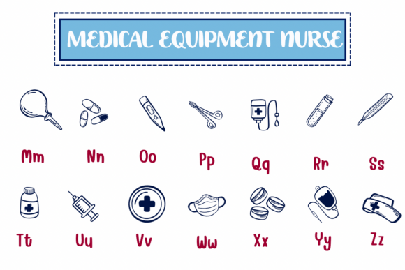 Medical Equipment Nurse Font PNG with transparent background - Preview 2