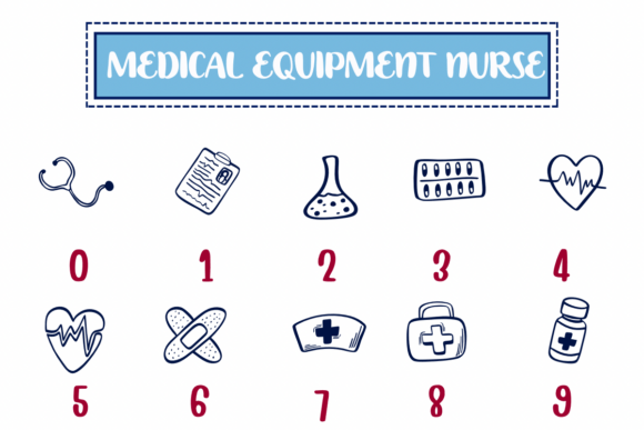 Medical Equipment Nurse Font PNG with transparent background - Preview 3