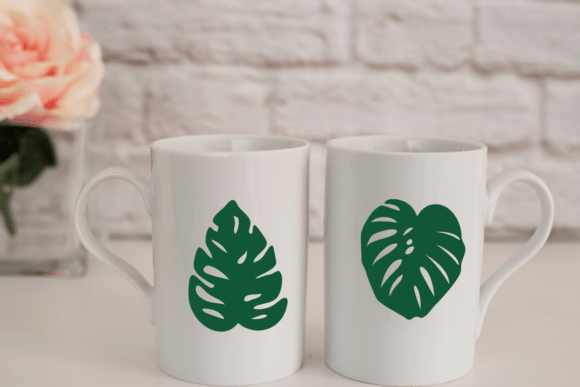 Monstera Leaf Font PNG with transparent background - Preview 5
