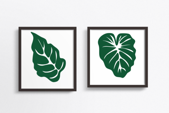 Monstera Leaf Font PNG with transparent background - Preview 6
