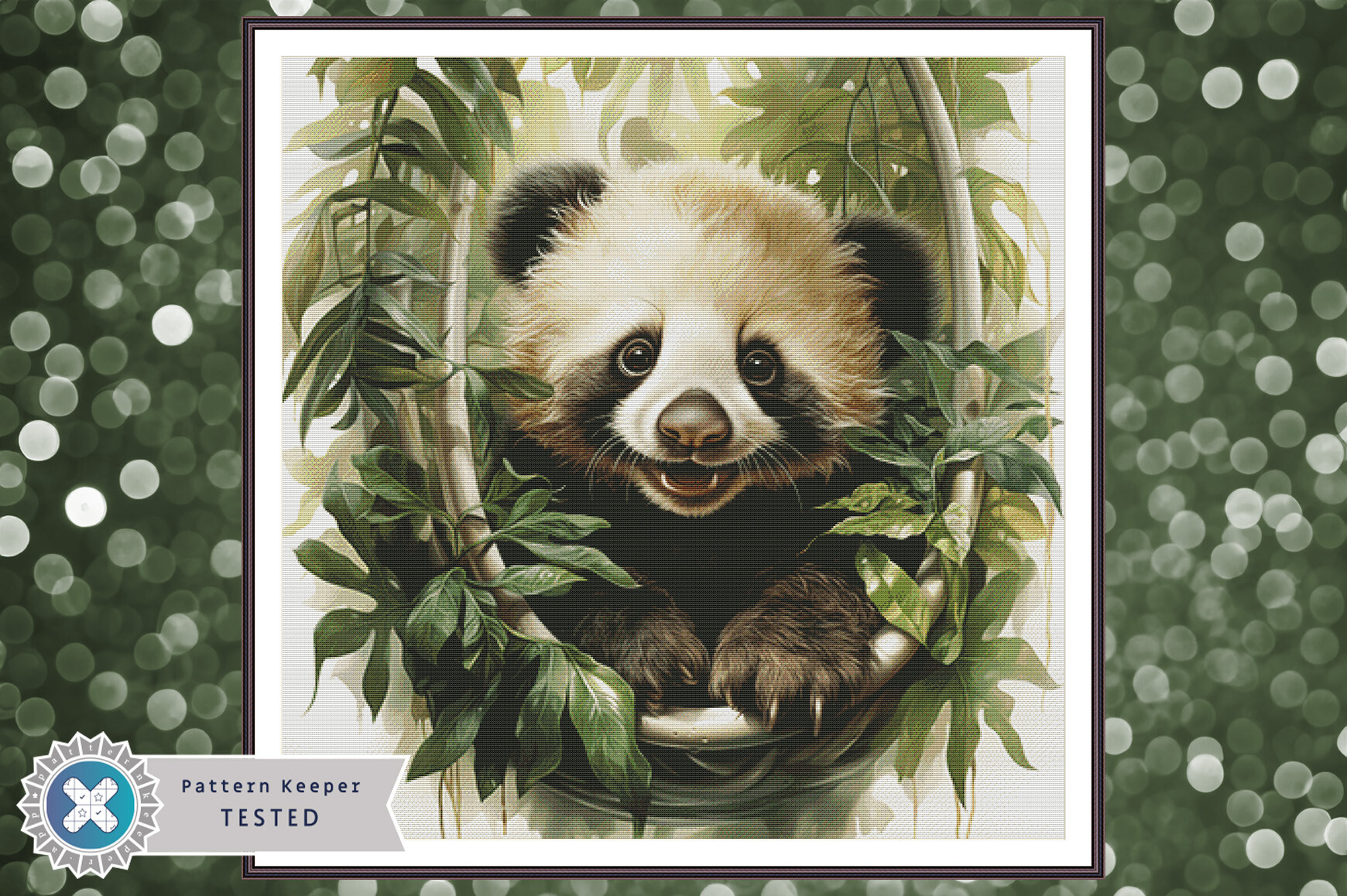 Panda Cross Stitch Pattern PDF Chart