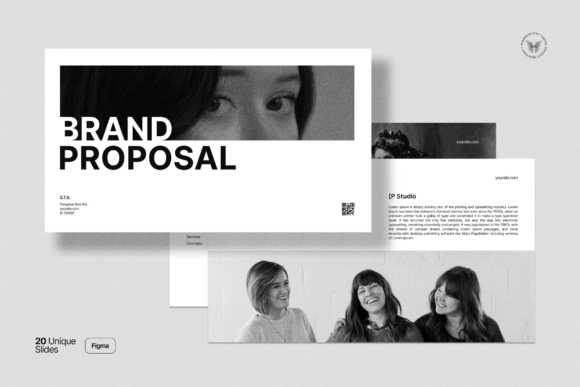 PeSen | Minimalist Proposal Figma Afbeelding Presentatie Sjablonen Door pengedarseni
