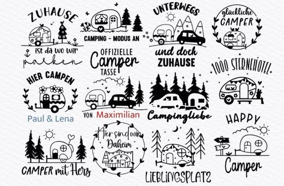 Plotterdatei Camping SVG Bundle