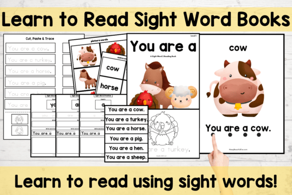 Sight Words Reading Curriculum with Flashcards and Books