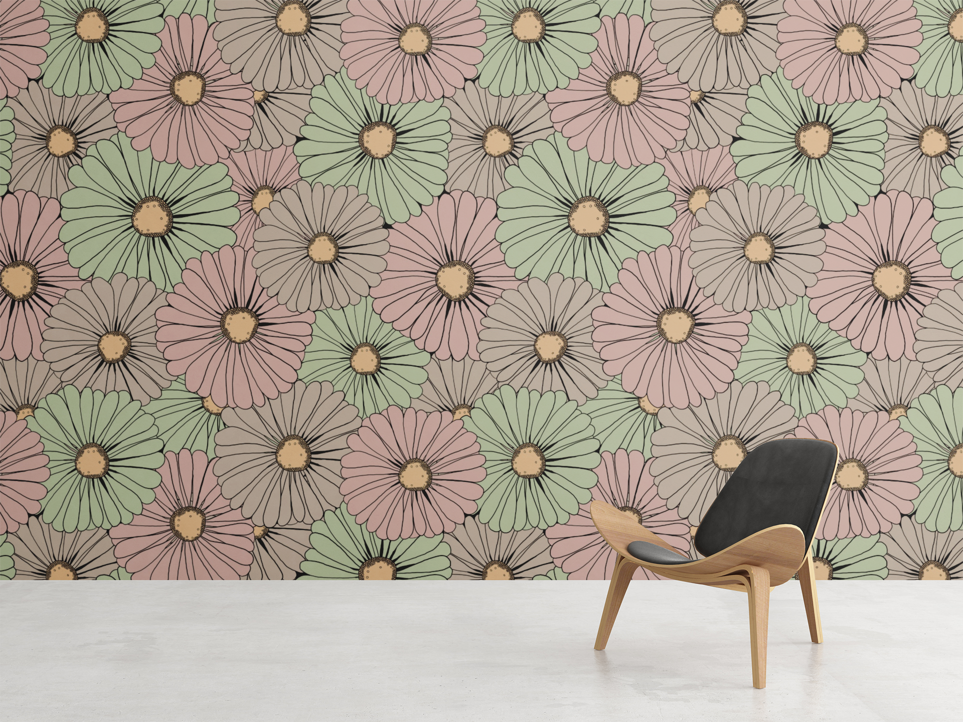 Soft Light Pastel Daisy Pattern Set Graphic by TijanaARTStudio88 ...