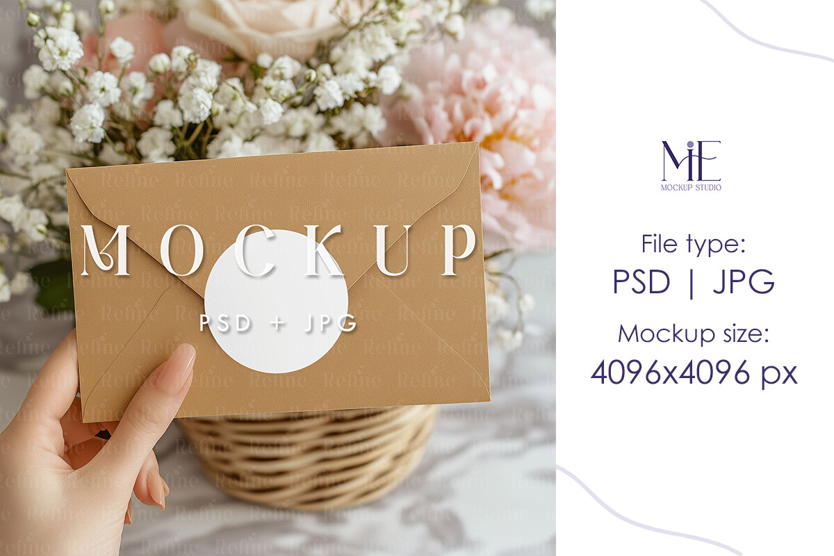 Sticker Label Mockup, Envelope Sticker Graphic by Mie Mockup Studio ...