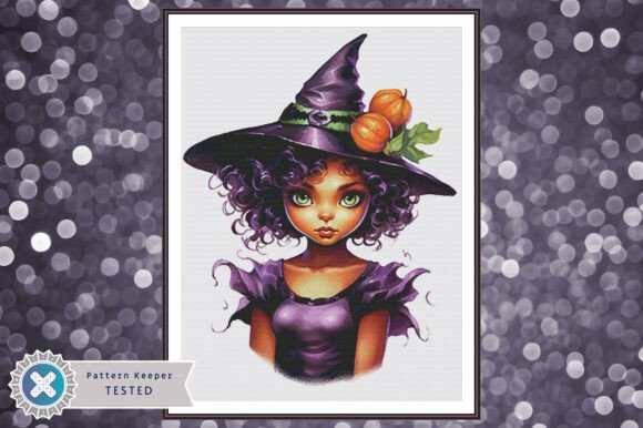 Witch Halloween Cross Stitch Pattern PDF