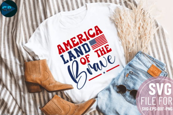 America Land Of The Brave Svg Design Graphics