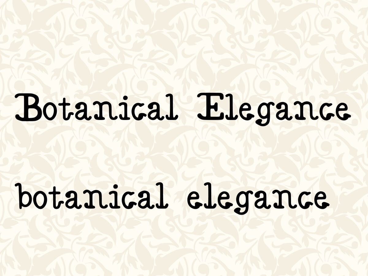 Botanical Elegance font preview in a botanical script style