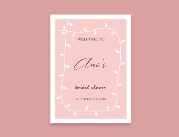 Bridal Shower Invitation with Pink Style