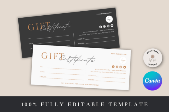 Canva Gift Certificate Template